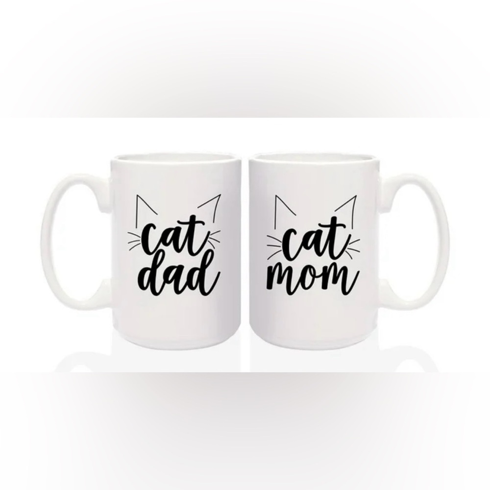 ⭐️Cat Dad & Cat Mom 15 ounce Ceramic Mugs⭐️